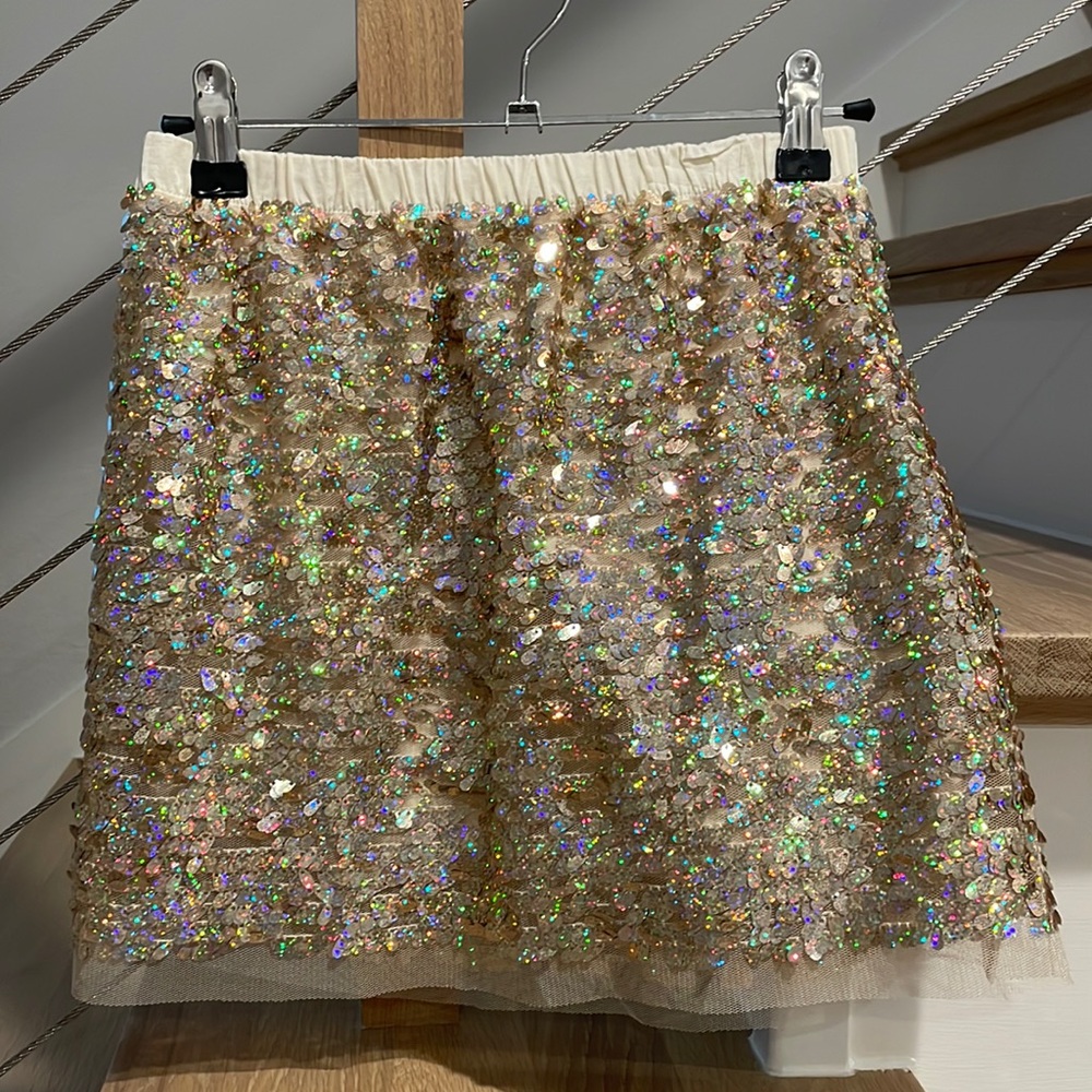 Girls sequin/sparkle 6/7 JCrew crewcuts skirt